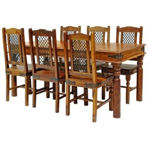 Ganga Jali Extra Large Dining Table Solid Sheesham Wood