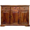 Sideboard with Shelves Solid Mango Wood 65x30x180 cm