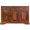 Colonial Painted White Small Sideboard Solid Oak Wood Top