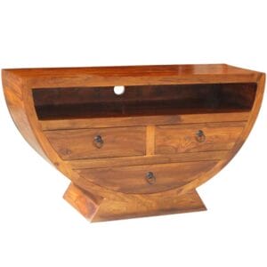 Ganga Range Jali Half Bowl 3 Drawer TV Unit