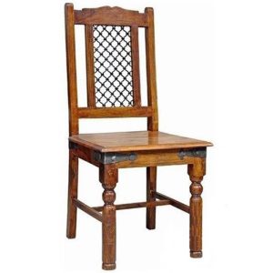Ganga Range Jali Rawat Chairs x2 Solid Sheesham Wood