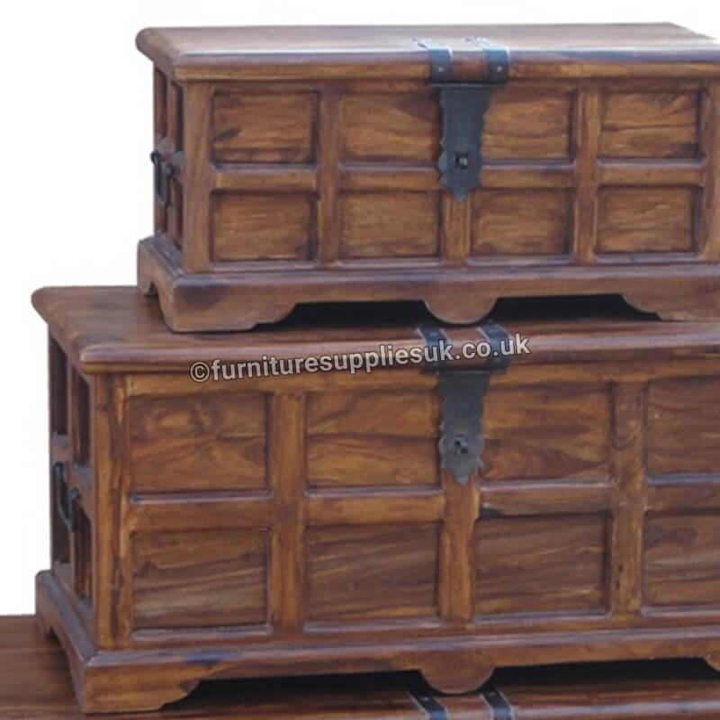 Ganga Range Jali Storage Chests (Set of 3)
