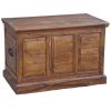 Sideboard with 3 Drawers 110x30x80 cm Solid Sheesham Wood