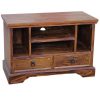 Coffee Table with 3 Drawers Solid Mango Wood 90x50x35 cm