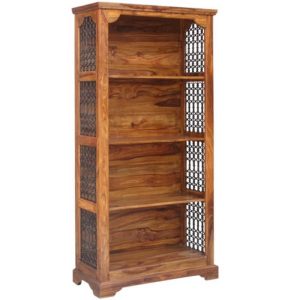 Ganga Ring Jali Sheesham Bookcase (Large) Solid Wood