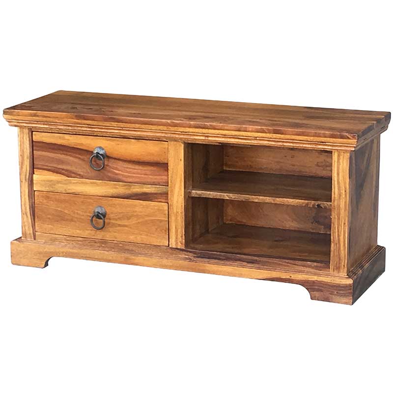 Ganga Small Plasma TV Unit Solid Sheesham Wood