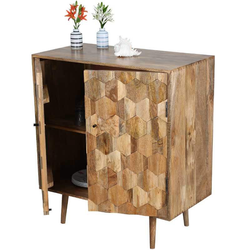 Hexagonal Retro Vintage 2 Door Small Sideboard