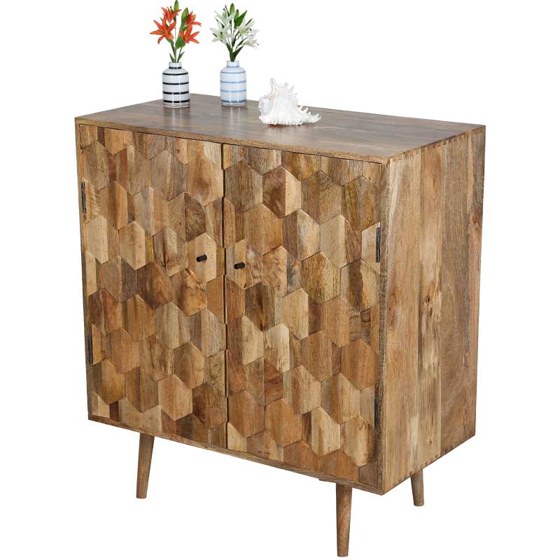 Hexagonal Retro Vintage 2 Door Small Sideboard