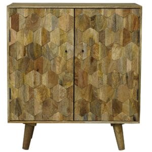 Hexagonal Retro Vintage 2 Door Small Sideboard