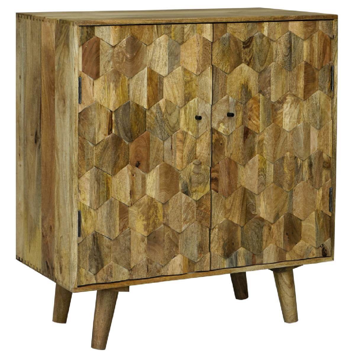 Hexagonal Retro Vintage 2 Door Small Sideboard