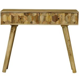 hexagonal-retro-vintage-console-table-2-drawer-solid-wood-furnituresuppliesuk-hex-105