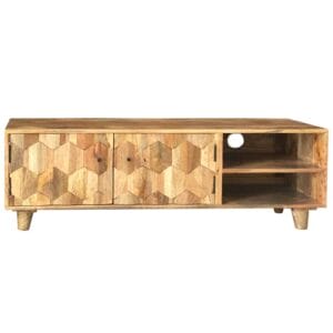 Hexagonal Retro Vintage Mango Plasma TV Unit