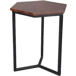 Ravi Industrial Hexagonal Lamp Table Iron Base