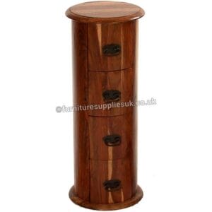 Light Jali 4 Drawer Drum Chest