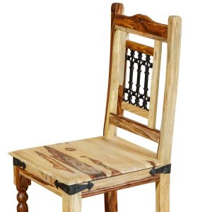 Light Jali Dining Table 4 Chairs 135cm Solid Sheesham Wood 1