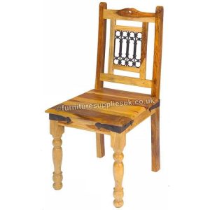 Light Jali Chairs x2 Solid Sheesham Wood