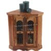 Light Jali Corner Cabinet