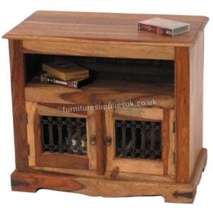 Light Jali Flat TV Cabinet