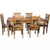 Light Jali Large Dining Table 6 Chairs 175cm Solid Sheesham Wood