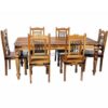 Light Jali Large Dining Table 6 Chairs 175cm Solid Sheesham Wood