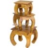 Light Jali Opium Set Of 3 Tables