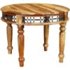 Light Jali Round Dining Table 100cm Solid Sheesham Wood JRDT