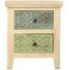 Mandakini 2 Drawer Bedside Table | Coloured Drawer