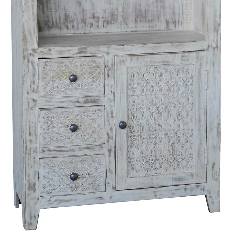 Mandakini 3 Drawer 1 Door Large Bookcase