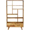 Oker Retro Vintage Bookcase 2 Drawer 9 Shelf sa-8252