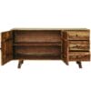 Oker Retro Vintage Medium Sideboard Solid Sheesham Wood