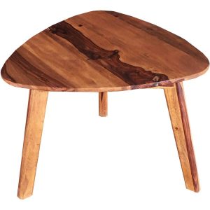 Oker Retro Vintage Side Table 60x60cm Solid Sheesham Wood