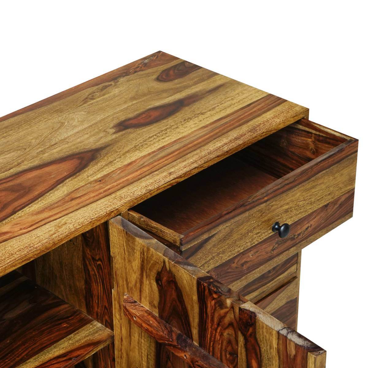 Oker Retro Vintage Medium Sideboard Solid Sheesham Wood