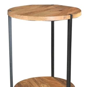 Ravi Industrial Double Circular Top Table Solid Mango Wood