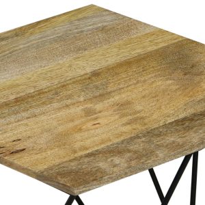 Ravi Industrial Hexagnol Lamp Table Solid Mango Wood 1