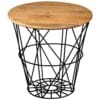 Ravi Industrial Iron & Mango Wood Side Table
