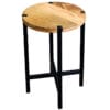 Ravi Industrial Iron Base Plain Round Stool | Large