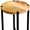Ravi Industrial Iron Base Plain Round Stool | Large