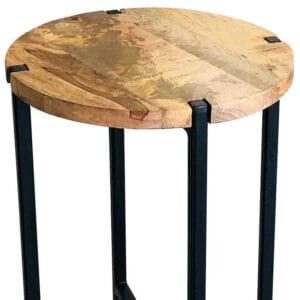 Ravi Industrial Iron Base Plain Round Stool | Small