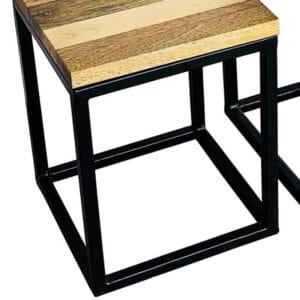 Ravi Industrial Iron Base Plain Set Of 2 Stool