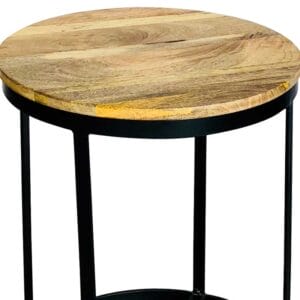 Ravi Industrial Iron Base Round Stool | Small
