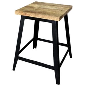 Ravi Industrial Iron Base | Small Stool