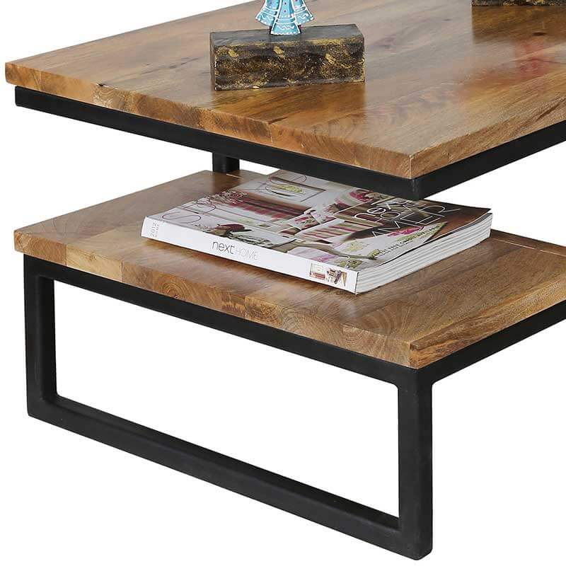 Ravi Industrial Iron Mango Coffee Table