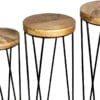 Ravi Industrial Iron Stools Set