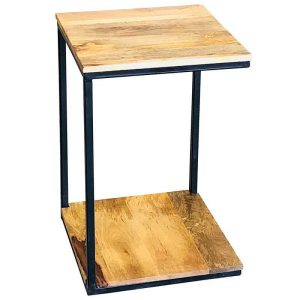 Ravi Industrial Mini Side Table Solid Mango Wood