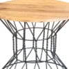 Ravi Industrial Round Dining Table With 2 Chairs