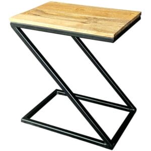 Ravi Iron Base Z Shape Side Table