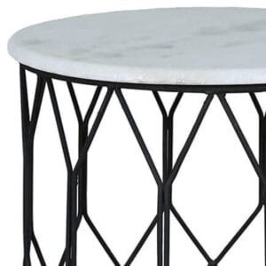 Ravi Industrial Marble Lamp Table