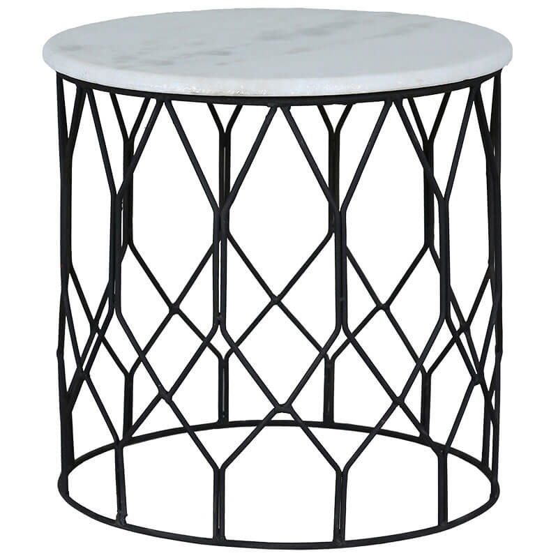Ravi Industrial Marble Lamp Table