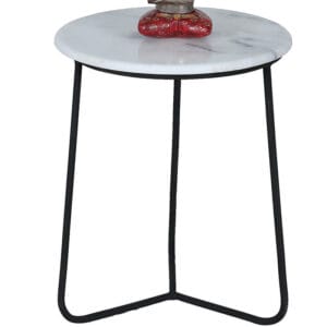 Ravi Industrial Marble Side Table