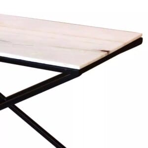Ravi Industrial Marble Top Coffee Table